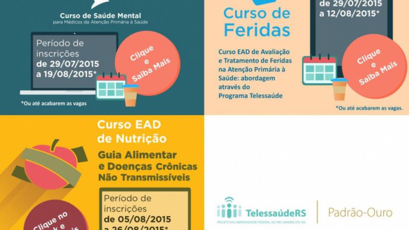 Cursos para profissionais da AB abordam tratamento de feridas, saúde mental e nutrição
