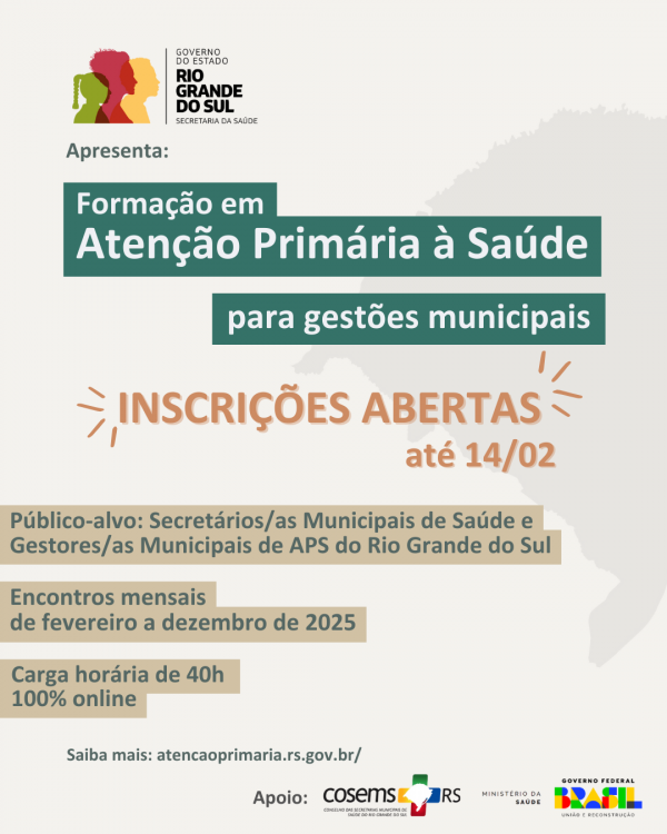 Formação em APS para gestões municipais